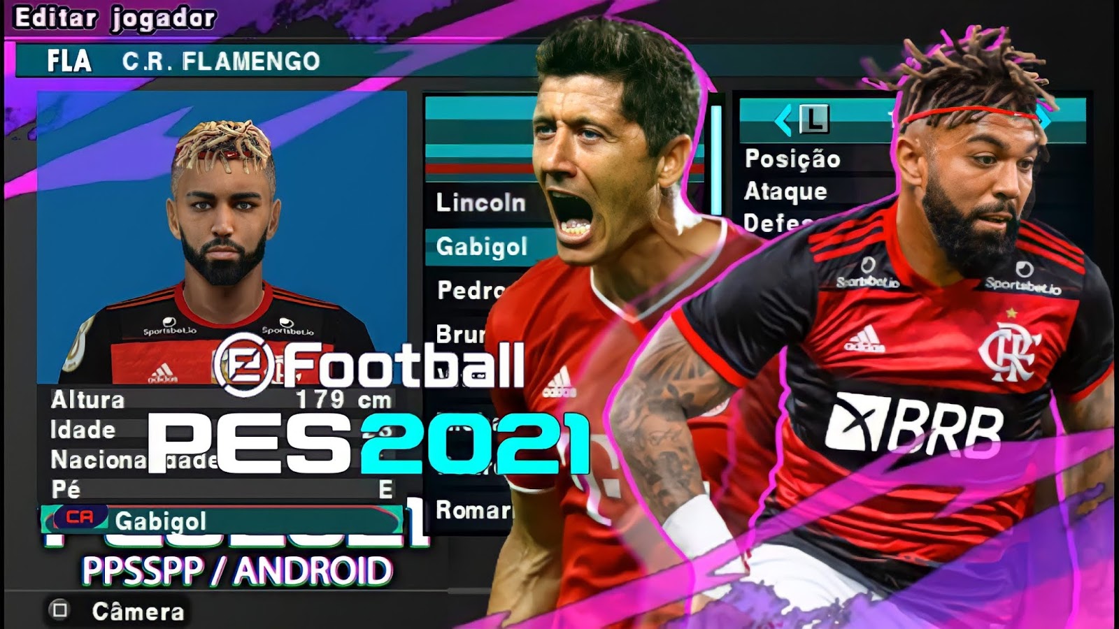 PES 2020 Brasileirão + Europeu atualizado, Narração BR Jogo de futebol  PPSSPP, PSP, PC, ANDROID