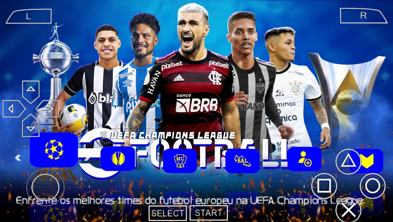 EFOOTBALL PES 2023 PPSSPP BRASILEIRÃO A+B E EUROPEUS + COPA DO