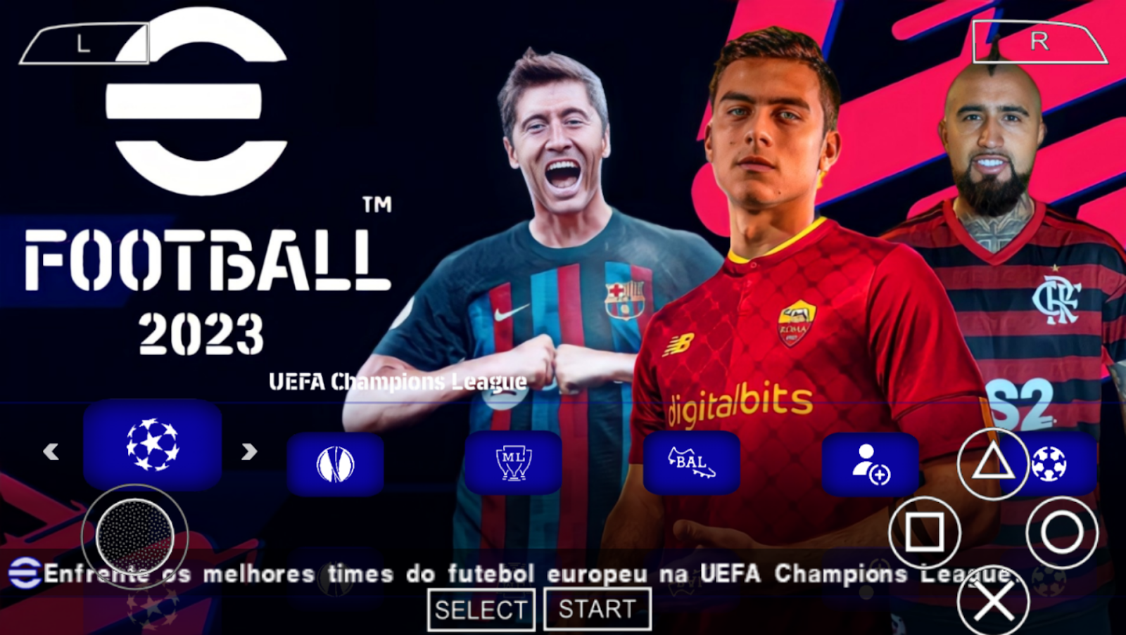 EFOOTBALL PES 2023 ISO PPSSPP + EUROPEUS + FACES 2K REALISTAS + ELENCOS  ATUALIZADOS + KITS 22/23