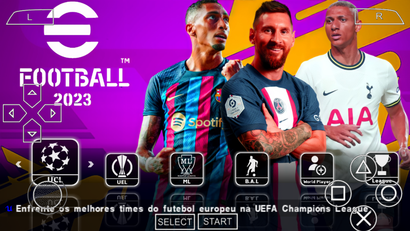 ✓ eFootball PES 2023 PPSSPP Atualizado C/ Gráficos Realistas +