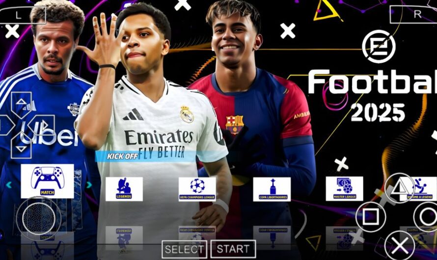 EFOOTBALL PES 2025 PPSSPP EUROPEUS NOVAS FACES 4K REALISTAS ELENCOS ATUALIZADOS + KITS 24/25