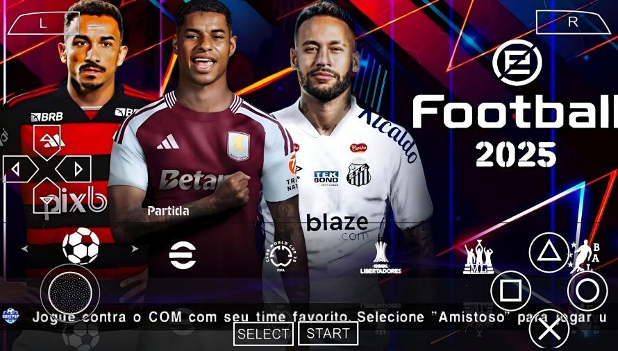 EFOOTBALL PES 2025 PPSSPP COM BRASILEIRÃO e EUROPEUS NOVAS TRANSFERÊNCIAS FACES 4K ATUALIZADOS + KITS 25/26