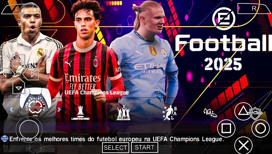 EFOOTBALL PES 2025 PPSSPP TRADUZIDO EM PORTUGUÊS EUROPEUS NOVAS TRANSFERÊNCIAS FACES 4K ATUALIZADOS