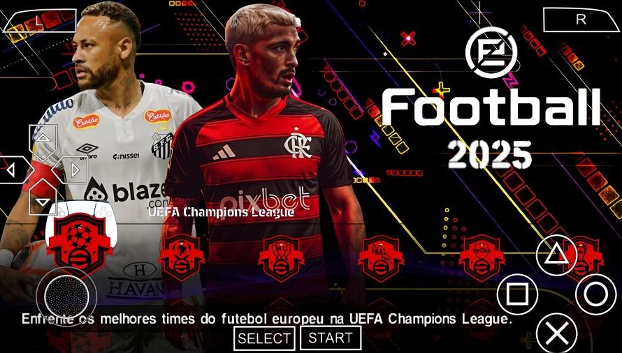 EFOOTBALL PES 2025 PPSSPP COM BRASILEIRÃO ABC e EUROPEUS NOVAS TRANSFERÊNCIAS FACES 4K ATUALIZADOS + KITS 25/26