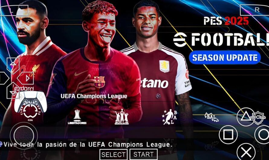 EFOOTBALL PES 2025 PPSSPP EUROPEUS NOVAS TRANSFERÊNCIAS FACES 4K ATUALIZADOS + KITS 24/25