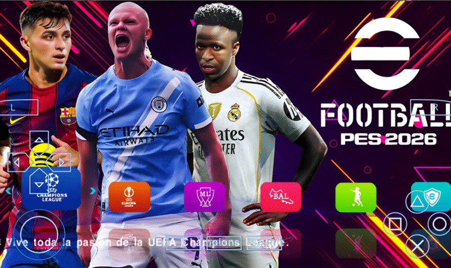 EFOOTBALL PES 2026 PPSSPP EUROPEUS BETA V2.1 NOVAS FACES REALISTAS ELENCOS ATUALIZADOS + KITS 25/26