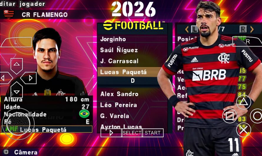 EFOOTBALL PES 2026 PPSSPP SUL-AMERICANO BRASILEIRÃO NOVAS FACES ELENCOS ATUALIZADOS + KITS 25/26
