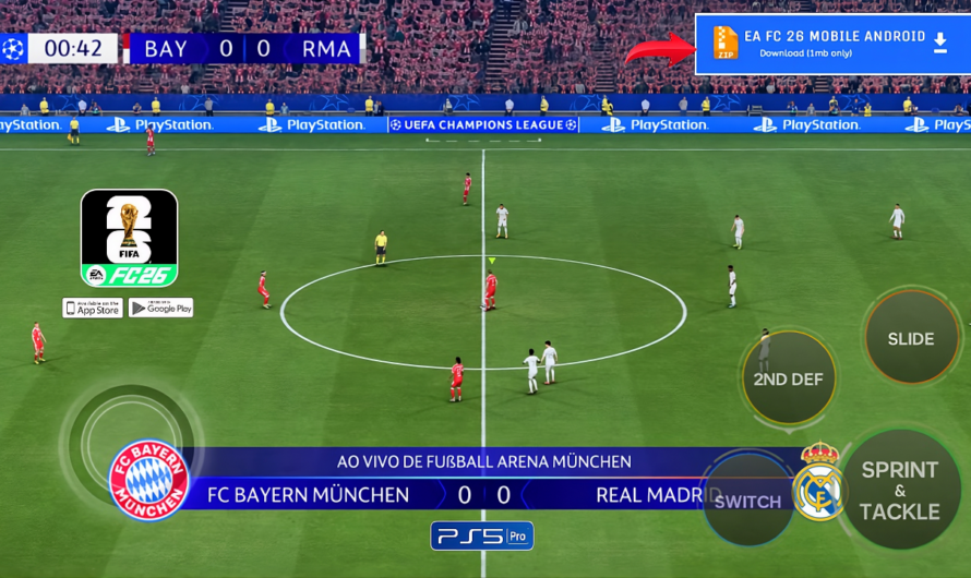 EA FC 26 MOBILE PARA ANDROID MOD FIFA 16 MUNDIAL DE CLUBES MODO CARREIRA TORNEIOS ATUALIZADOS + KITS 25/26