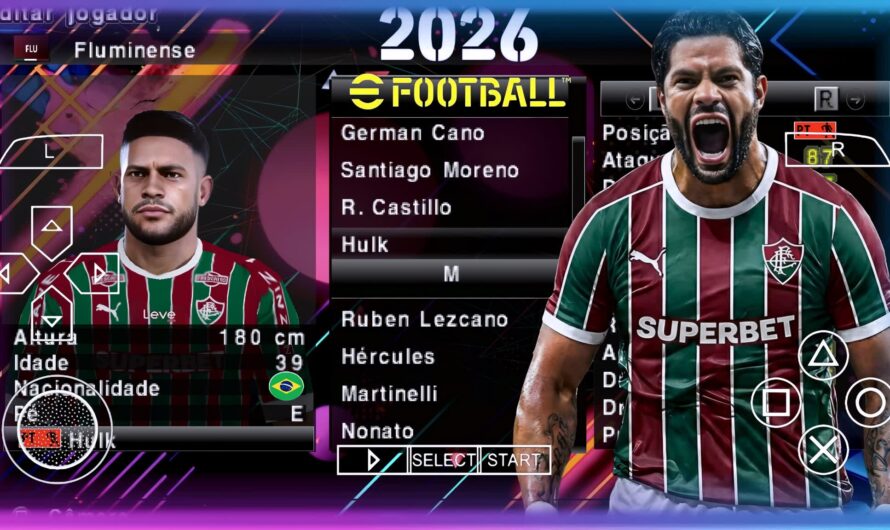 EFOOTBALL PES 2026 PPSSPP SUL-AMERICANO BRASILEIRÃO NOVAS TRANSFERÊNCIAS ATUALIZADOS + KITS 25/26