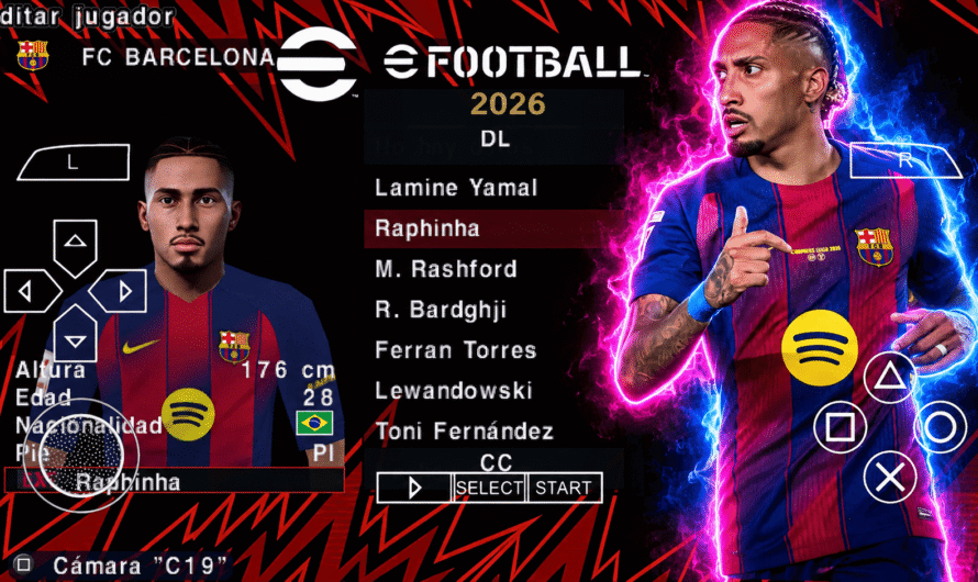 EFOOTBALL PES 2026 PPSSPP EUROPEUS e BRASILEIRÃO NOVAS FACES REALISTAS ELENCOS ATUALIZADOS + KITS 25/26
