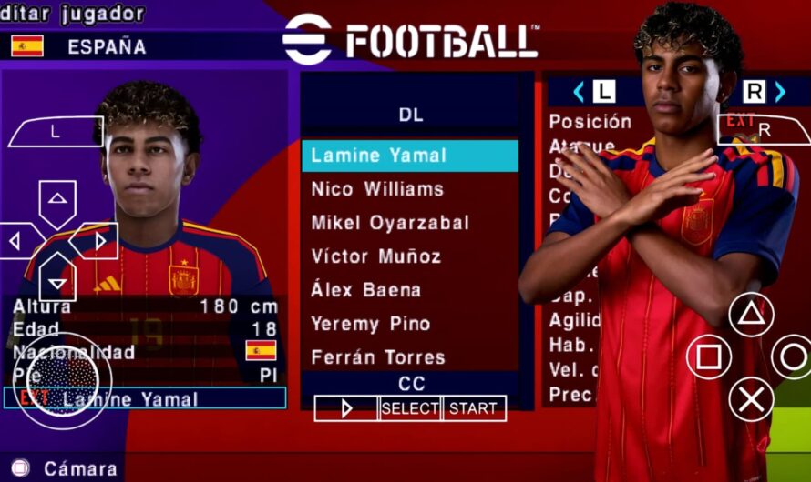 EFOOTBALL PES 2026 PPSSPP V2.0 EUROPEUS NOVAS FACES REALISTAS ELENCOS 100% ATUALIZADOS + KITS 25/26