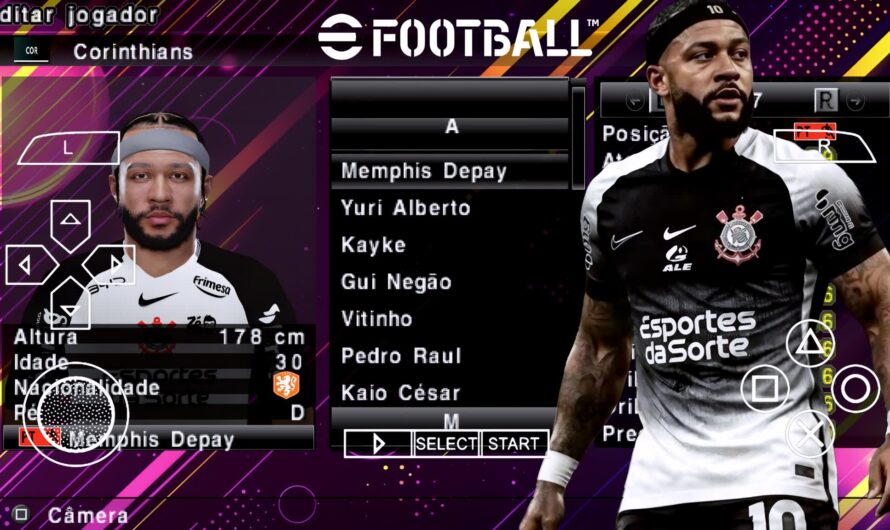 EFOOTBALL PES 2026 PPSSPP SUL AMERICANO BRASILEIRÃO NOVAS FACES REALISTAS ELENCOS ATUALIZADOS C/ 61 ESTÁDIOS + KITS 25/26