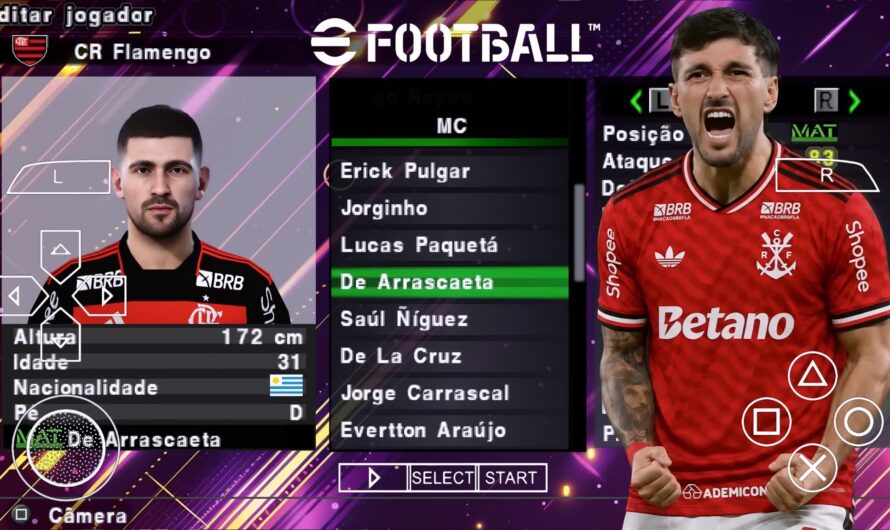 EFOOTBALL PES 2026 PPSSPP PATCH BRASILEIRÃO e EUROPEUS + TIMES QUE SUBIRAM NOVAS FACES REALISTAS ELENCOS ATUALIZADOS + KITS 26/27