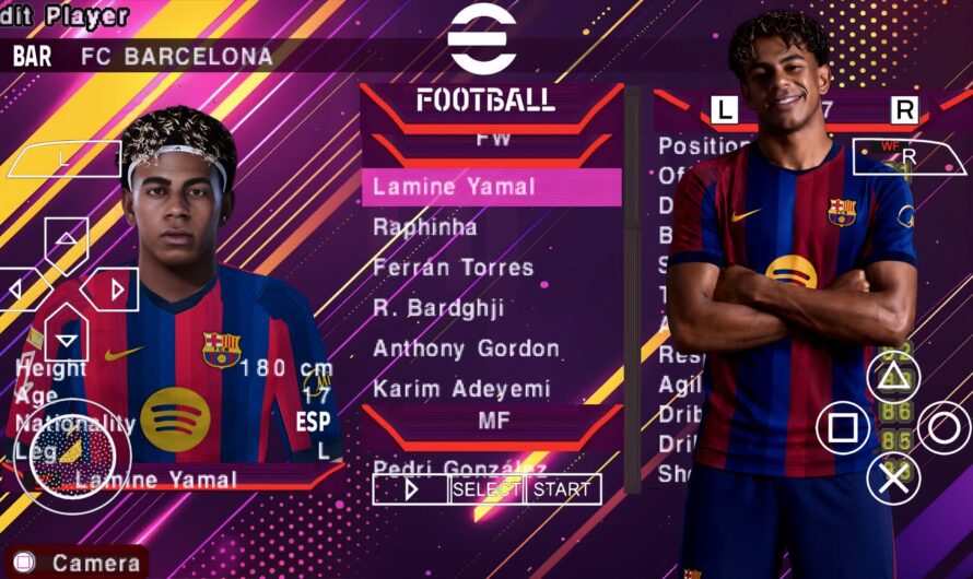 EFOOTBALL PES 2026 PPSSPP EUROPEUS NOVAS FACES 4K REALISTAS ELENCOS ATUALIZADOS + KITS 26/27