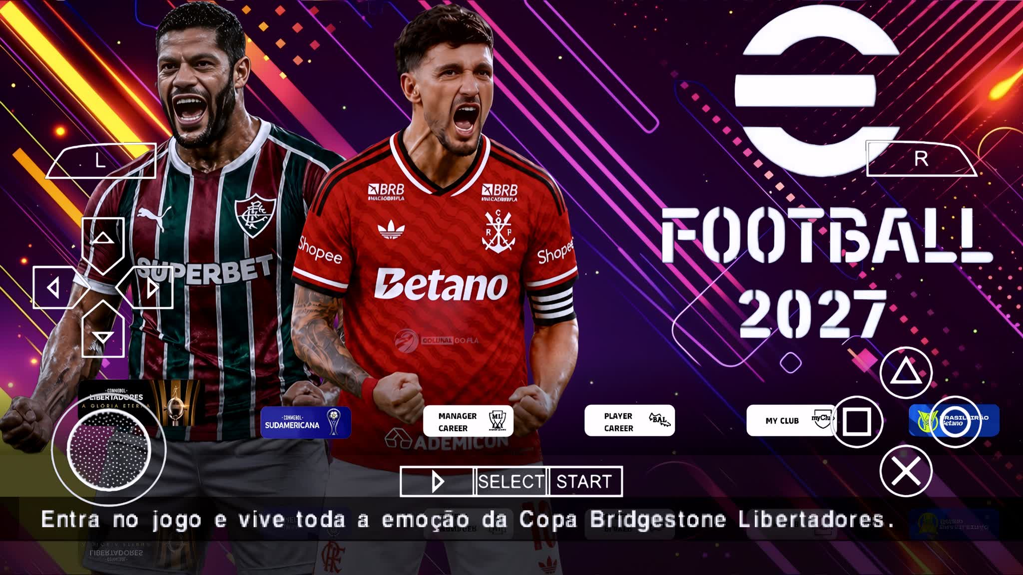 EFOOTBALL PES 2027 PPSSPP PATCH SULAMERICANO BRASILEIRÃO NOVAS TRANSFERÊNCIAS ATUALIZADOS + KITS 25/26