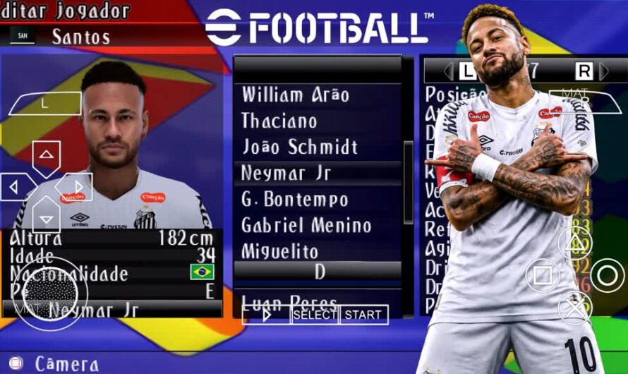 EFOOTBALL PES BRAZUKAS 2027 PPSSPP NOVAS FACES 4K REALISTAS ELENCOS ATUALIZADOS + KITS 26/27