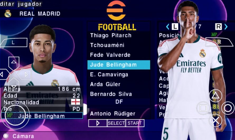 EFOOTBALL PES 2027 PPSSPP PATCH EUROPEUS NOVAS FACES 4K REALISTAS ELENCOS ATUALIZADOS + KITS 26/27