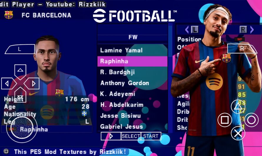 EFOOTBALL PES 2027 PPSSPP BETA V1.4 EUROPEUS NOVAS FACES 4K REALISTAS ELENCOS ATUALIZADOS + KITS 26/27