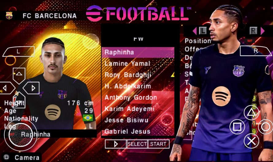 EFOOTBALL PES 2027 PPSSPP EUROPEUS NOVAS FACES 4K REALISTAS ELENCOS ATUALIZADOS + KITS 26/27